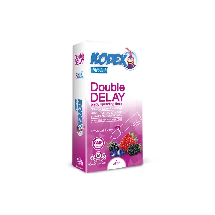 کاندوم تاخیری ناچ کدکس مدل Double Delay بسته 10عددی کاندوم تاخیری ناچ کدکس مدل Double Delay بسته 10عددی