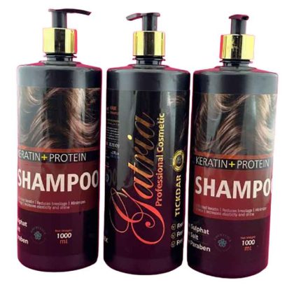 شامپو سر پمپی بدون سولفات کراتین و پروتئین گاتریا 1000ml