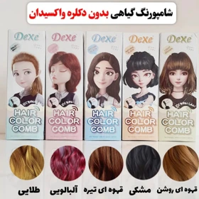 شامپو رنگ مو فوم دار شانه دار دکسی 200 میل