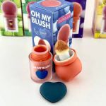 رژگونه مایع همراه پد انگشتی طرح قلب اولی بولا
